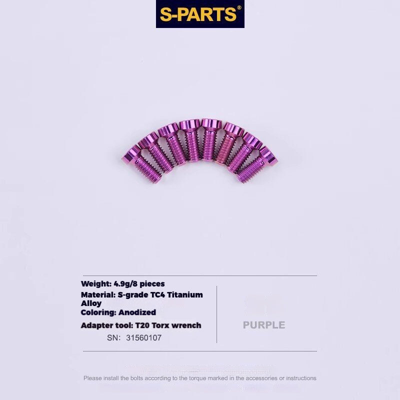 S-PARTS Titanium Drivetrain Hardware for SRAM RED AXS E1 Compatible