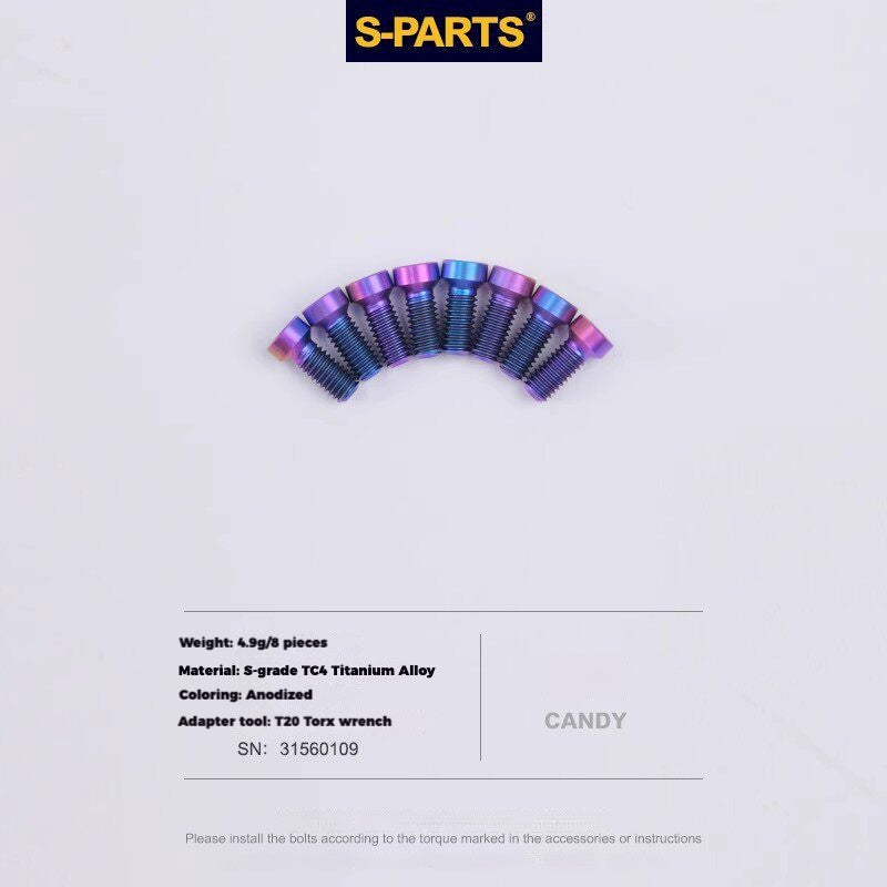 S-PARTS Titanium Drivetrain Hardware for SRAM RED AXS E1 Compatible