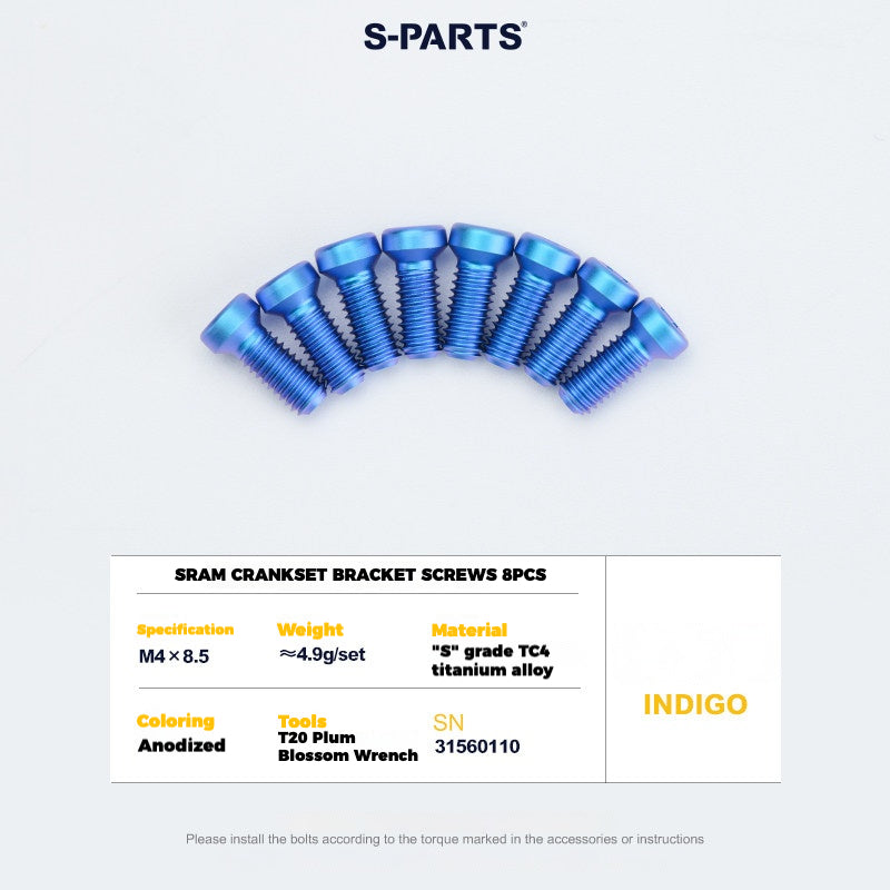 S-PARTS Titanium Drivetrain Hardware for SRAM RED AXS E1 Compatible