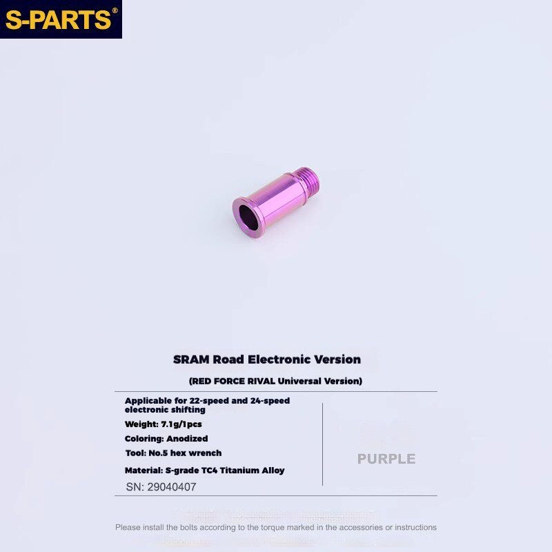 S-PARTS Titanium Drivetrain Hardware for SRAM RED AXS E1 Compatible