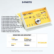 S-PARTS Titanium Drivetrain Hardware for SRAM RED AXS E1 Compatible