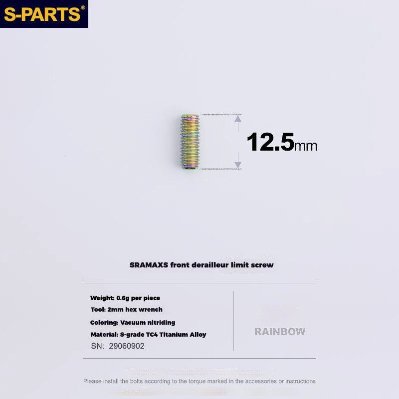S-PARTS Titanium Drivetrain Hardware for SRAM RED AXS E1 Compatible