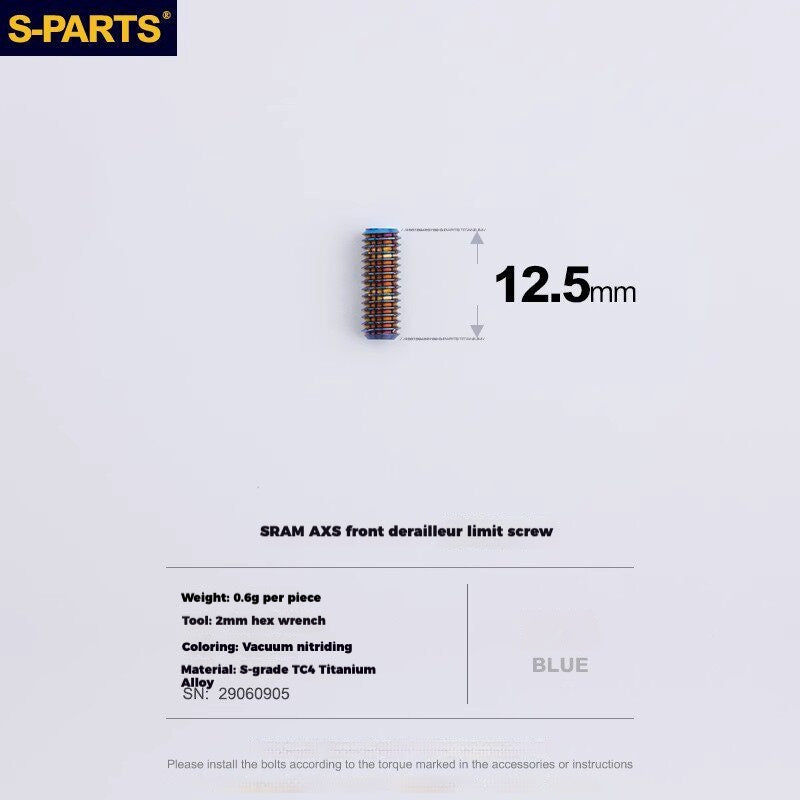 S-PARTS Titanium Drivetrain Hardware for SRAM RED AXS E1 Compatible
