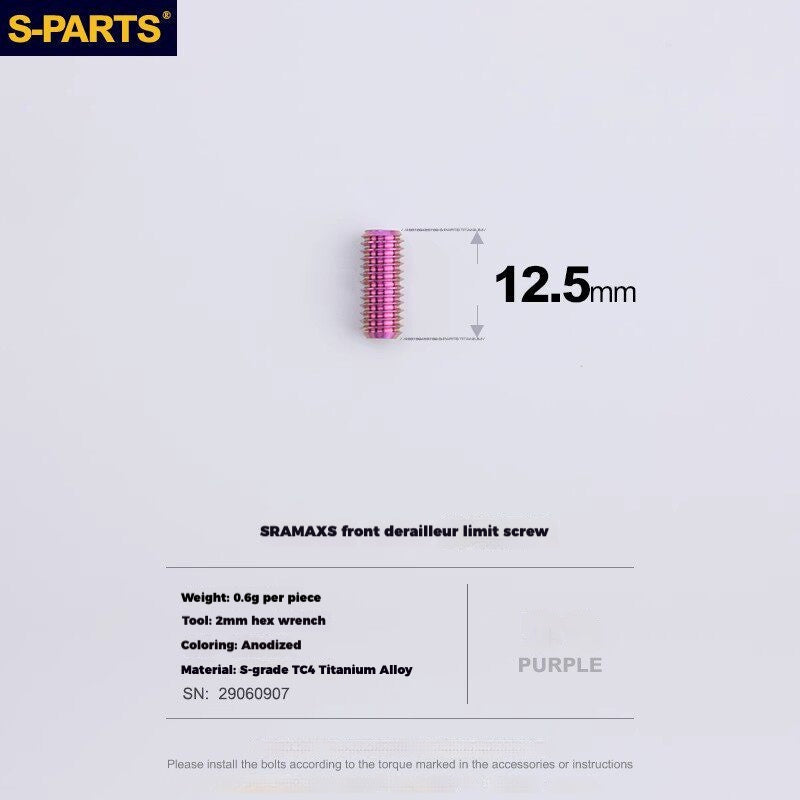 S-PARTS Titanium Drivetrain Hardware for SRAM RED AXS E1 Compatible