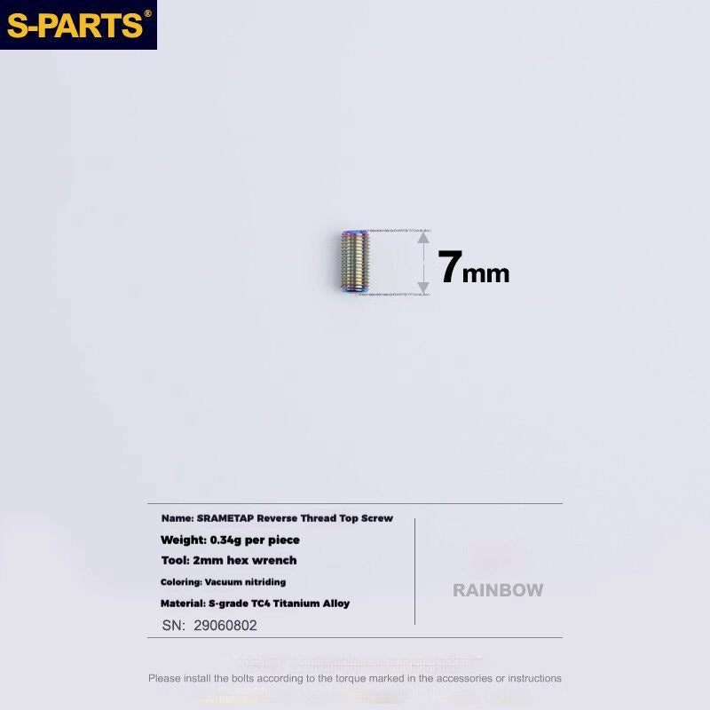 S-PARTS Titanium Drivetrain Hardware for SRAM RED AXS E1 Compatible