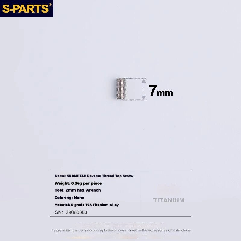 S-PARTS Titanium Drivetrain Hardware for SRAM RED AXS E1 Compatible