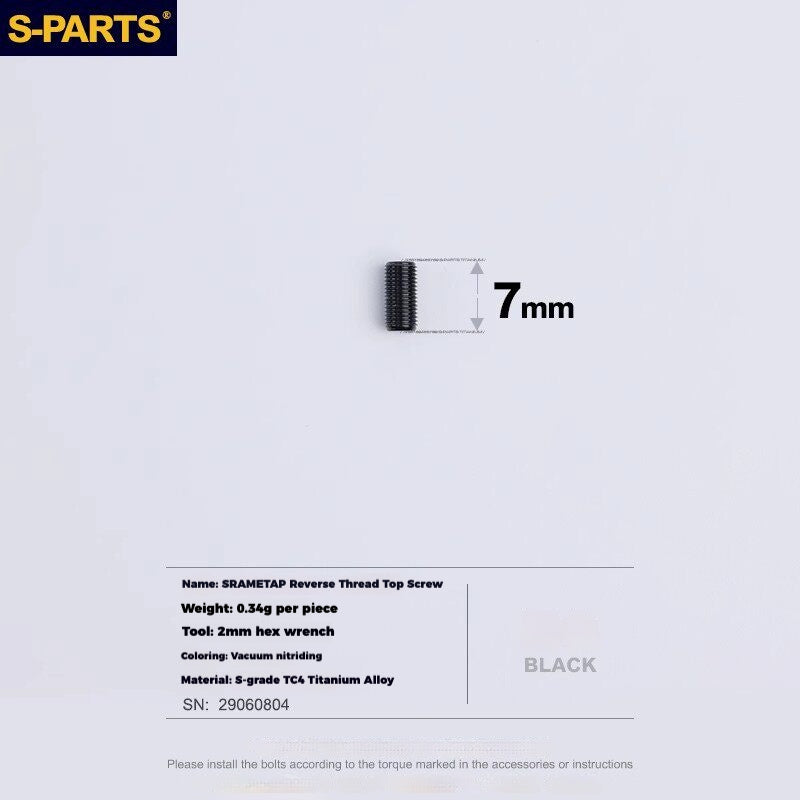 S-PARTS Titanium Drivetrain Hardware for SRAM RED AXS E1 Compatible