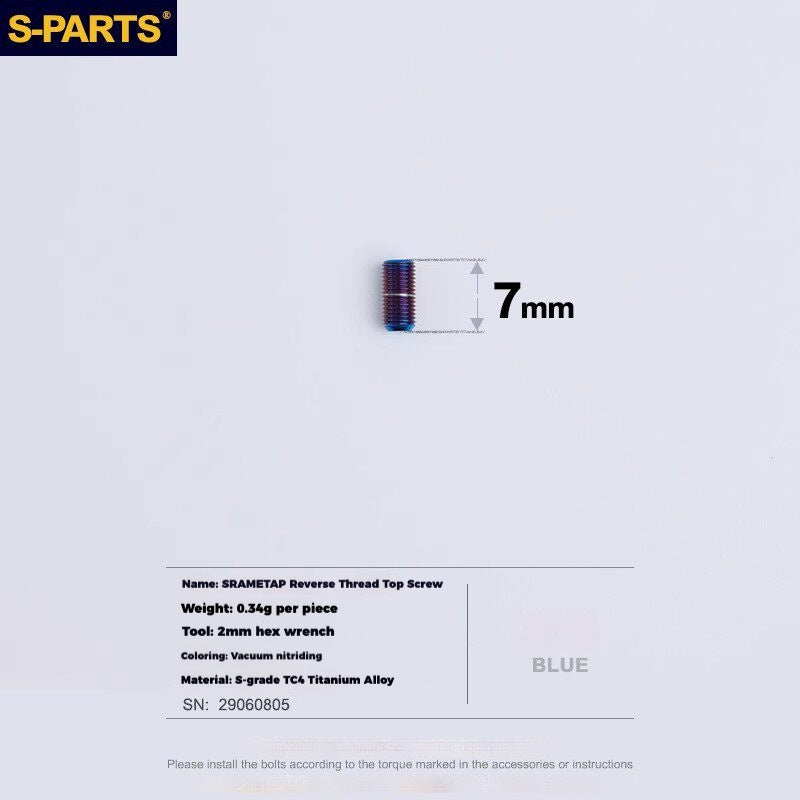 S-PARTS Titanium Drivetrain Hardware for SRAM RED AXS E1 Compatible