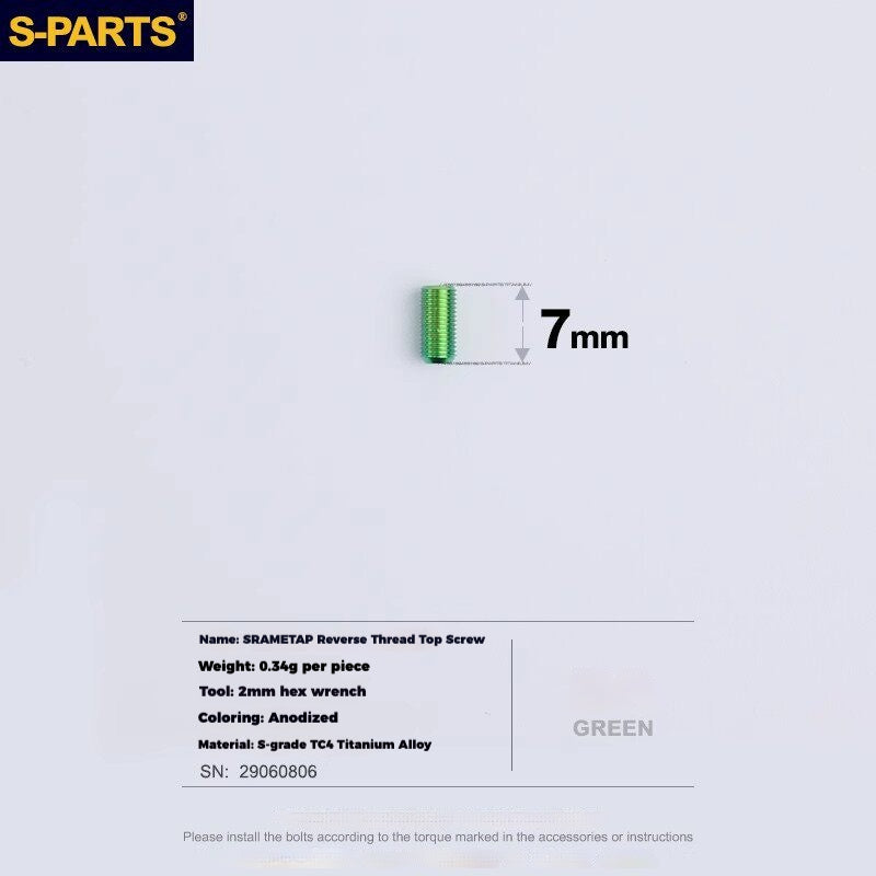 S-PARTS Titanium Drivetrain Hardware for SRAM RED AXS E1 Compatible