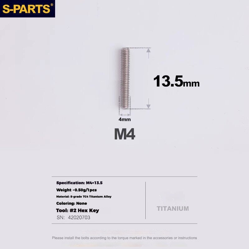 S-PARTS Titanium Drivetrain Hardware for SRAM RED AXS E1 Compatible