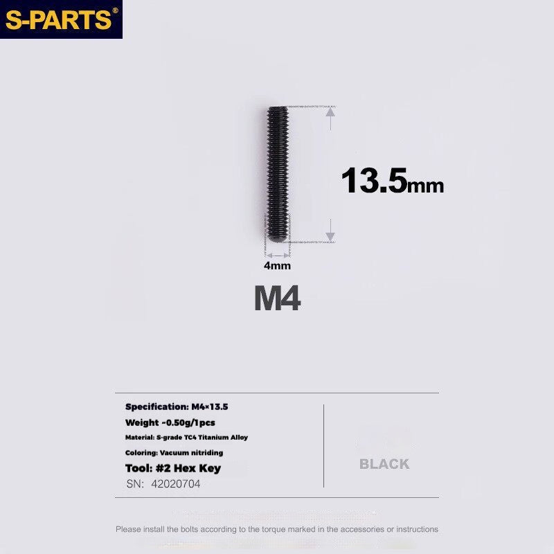 S-PARTS Titanium Drivetrain Hardware for SRAM RED AXS E1 Compatible