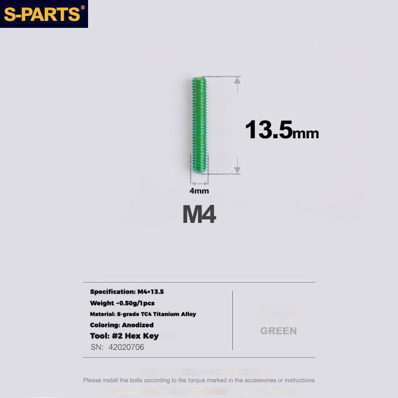 S-PARTS Titanium Drivetrain Hardware for SRAM RED AXS E1 Compatible