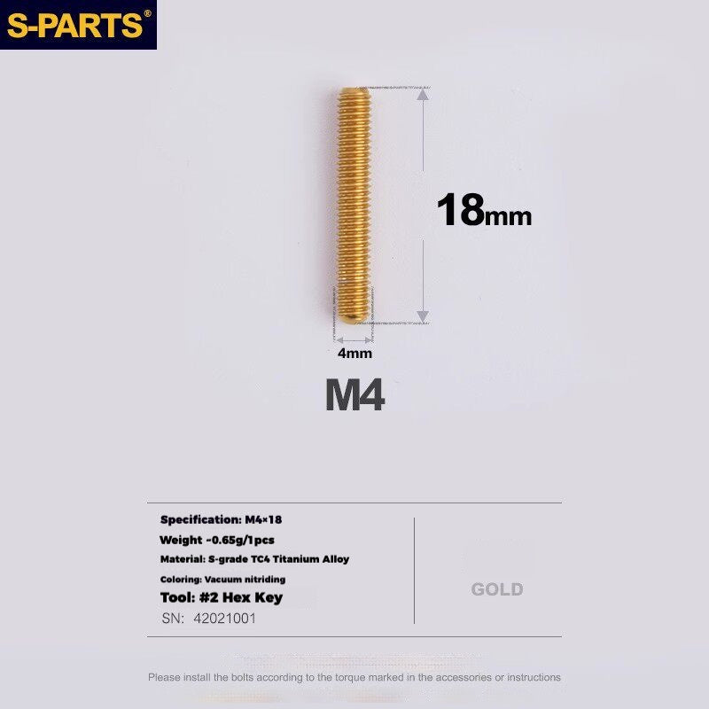 S-PARTS Titanium Drivetrain Hardware for SRAM RED AXS E1 Compatible