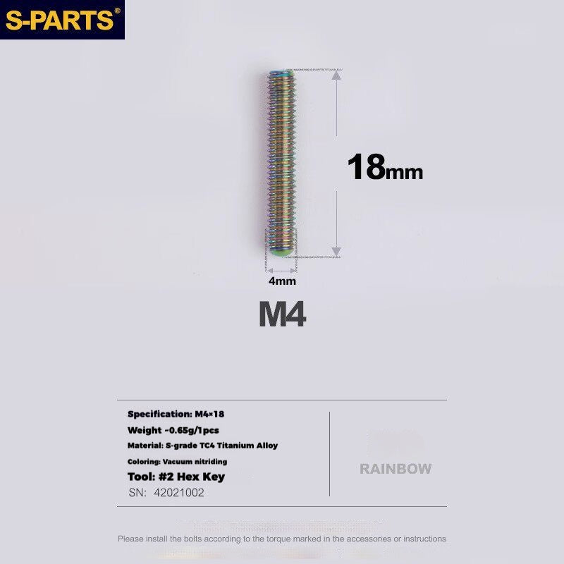 S-PARTS Titanium Drivetrain Hardware for SRAM RED AXS E1 Compatible