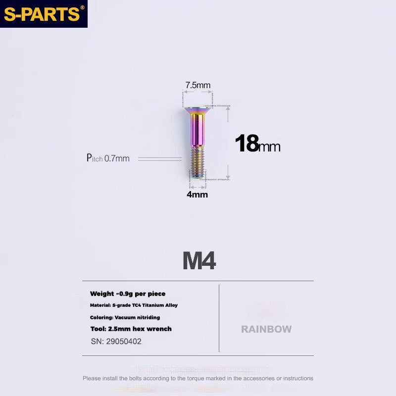 S-PARTS Titanium Drivetrain Hardware for SRAM RED AXS E1 Compatible