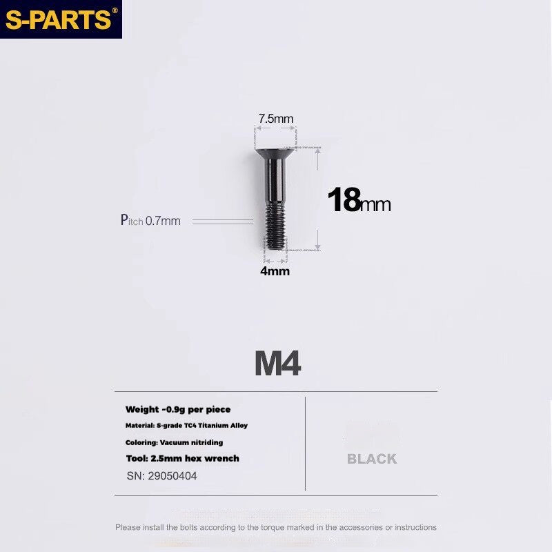 S-PARTS Titanium Drivetrain Hardware for SRAM RED AXS E1 Compatible