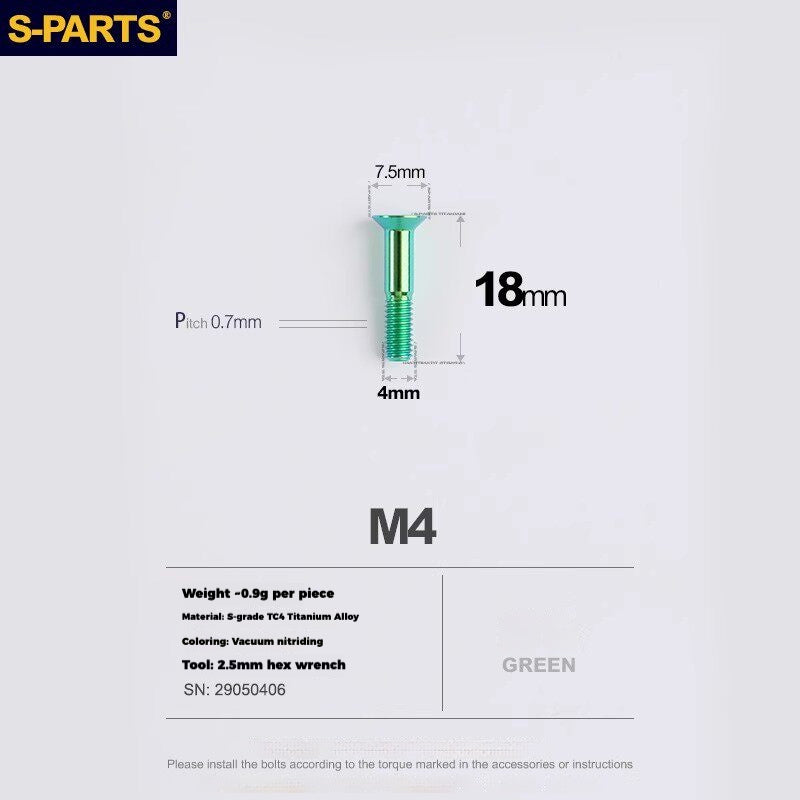 S-PARTS Titanium Drivetrain Hardware for SRAM RED AXS E1 Compatible