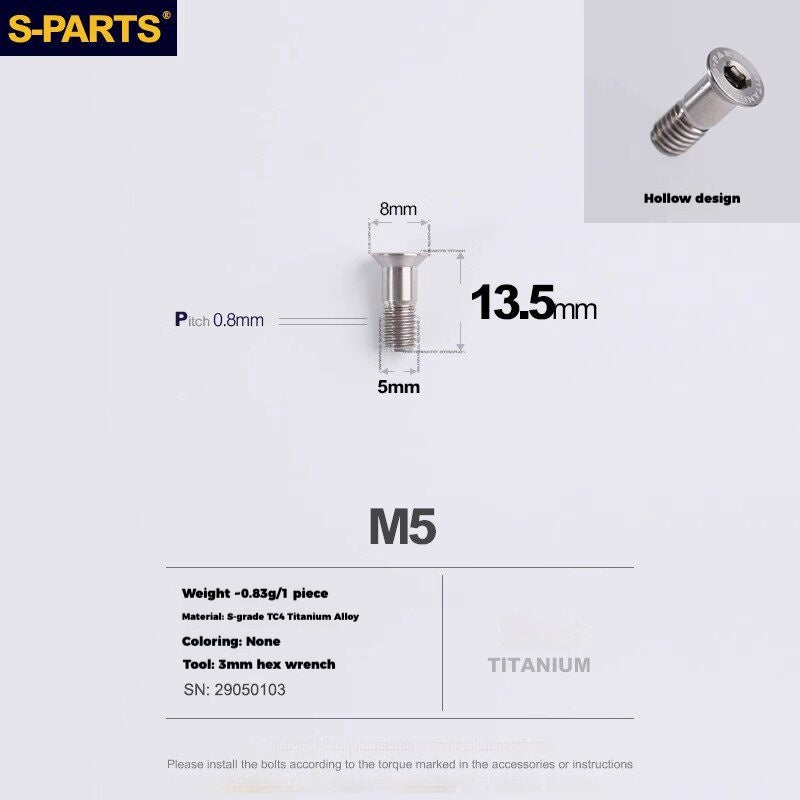 S-PARTS Titanium Drivetrain Hardware for SRAM RED AXS E1 Compatible