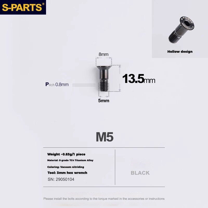 S-PARTS Titanium Drivetrain Hardware for SRAM RED AXS E1 Compatible