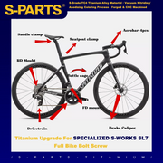 S-PARTS Titanium Upgrade Kit for Tarmac SL7 / SL6 / Specialized S-Works | Shimano Dura-Ace R9270 R9250 Di2 | SRAM RED AXS / Force Project BLACK LTD / SD Worx - Detail 4