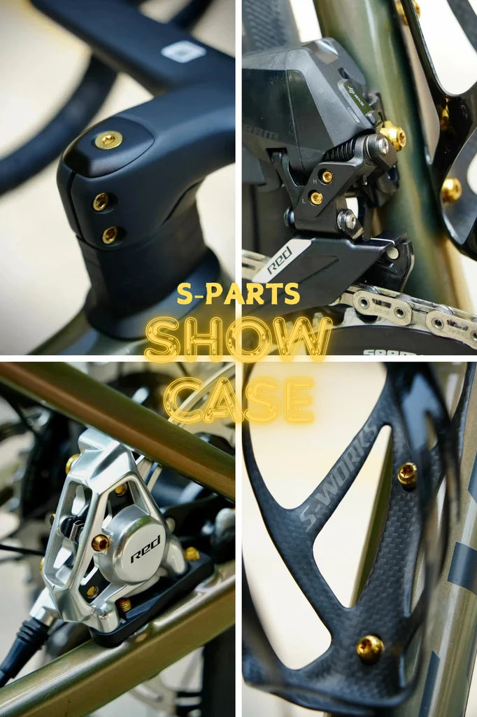 S-PARTS Titanium Upgrade Kit for Tarmac SL9 / SL8 / Specialized S-Works | Shimano Dura-Ace R9270 R9250 Di2 | SRAM RED AXS / Force Project BLACK LTD / SD Worx Screw Bolt Nut - Detail 3
