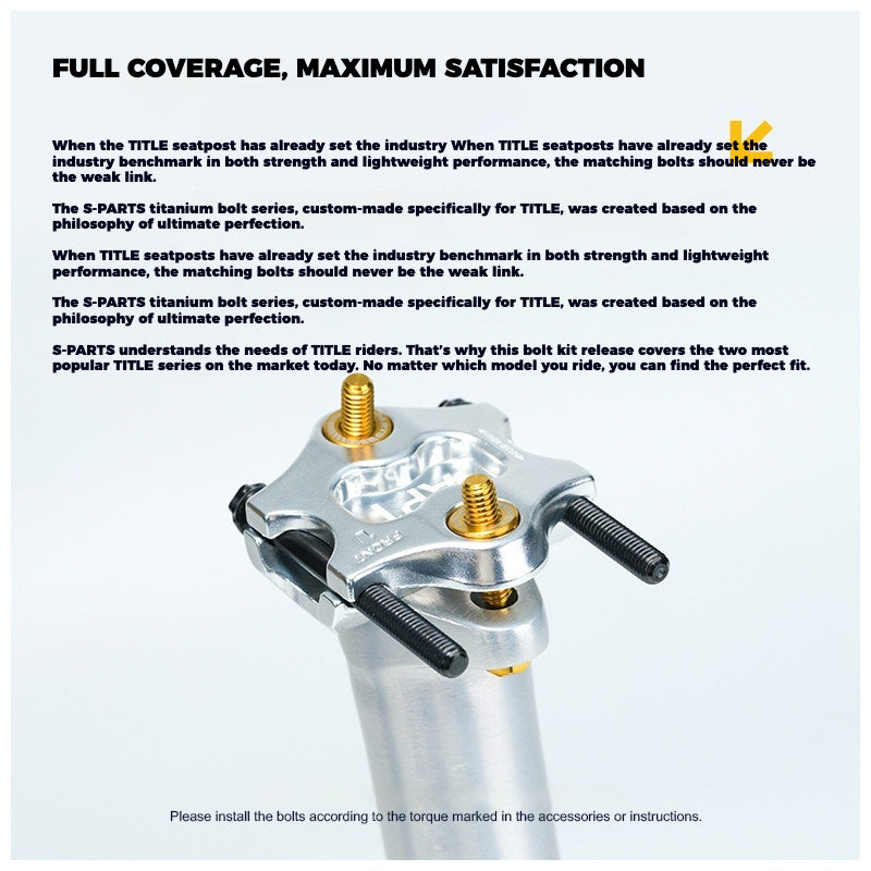 S-PARTS TITLE AP1 / CP1 Titanium Seatpost Bolt Kit