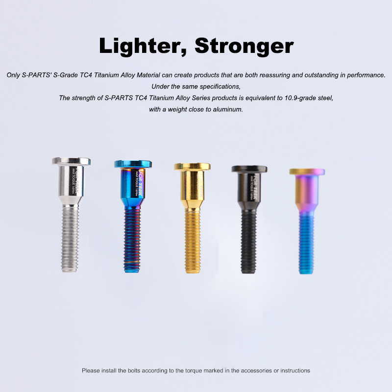 S-PARTS Trek M6 Titanium Seatpost Clamp Tightening Bolt — L33 / L35