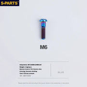 S-PARTS TRP DHR EVO Titanium Disc Brake Bolt Kit Caliper Body Bolt – 1pcs Blue