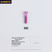 S-PARTS TRP DHR EVO Titanium Disc Brake Bolt Kit Caliper Body Bolt – 1pcs Purple