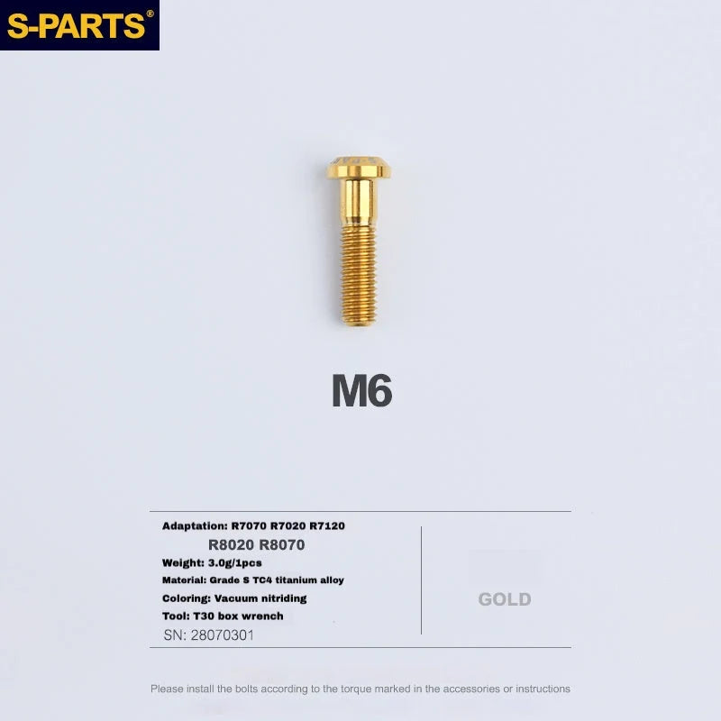 S-PARTS TRP DHR EVO Titanium Disc Brake Bolt Kit