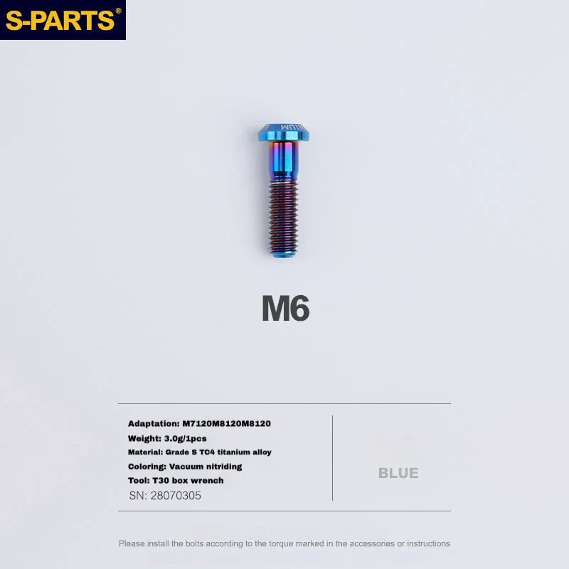S-PARTS TRP DHR EVO Titanium Disc Brake Bolt Kit