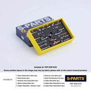 S-PARTS TRP DHR EVO Titanium Disc Brake Bolt Kit TRP DHR EVO Disc Brake Kit – 24pcs/Set Rainbow