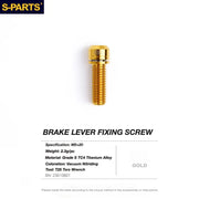 S-PARTS TRP DHR EVO Titanium Disc Brake Bolt Kit Brake Lever Clamp Bolt – 1pcs Gold