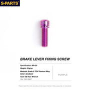 S-PARTS TRP DHR EVO Titanium Disc Brake Bolt Kit Brake Lever Clamp Bolt – 1pcs Purple