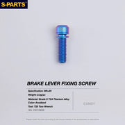 S-PARTS TRP DHR EVO Titanium Disc Brake Bolt Kit Brake Lever Clamp Bolt – 1pcs Candy