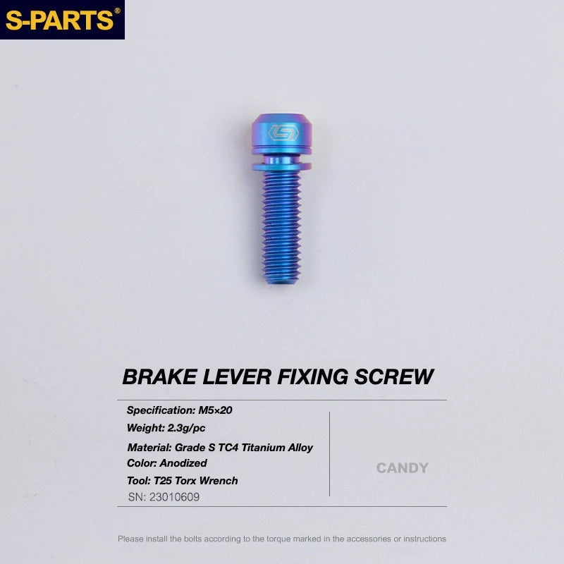 S-PARTS TRP DHR EVO Titanium Disc Brake Bolt Kit Brake Lever Clamp Bolt – 1pcs Candy