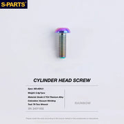 S-PARTS TRP DHR EVO Titanium Disc Brake Bolt Kit Reservoir Cap Bolt – 1pcs Rainbow