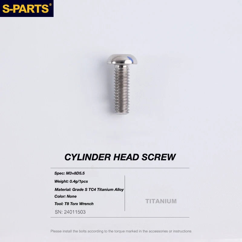 S-PARTS TRP DHR EVO Titanium Disc Brake Bolt Kit Reservoir Cap Bolt – 1pcs