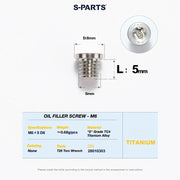 S-PARTS TRP DHR EVO Titanium Disc Brake Bolt Kit Bleed Port Screw – 1pcs