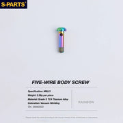 S-PARTS TRP DHR EVO Titanium Disc Brake Bolt Kit Caliper Bridge Bolt – 1pcs Rainbow