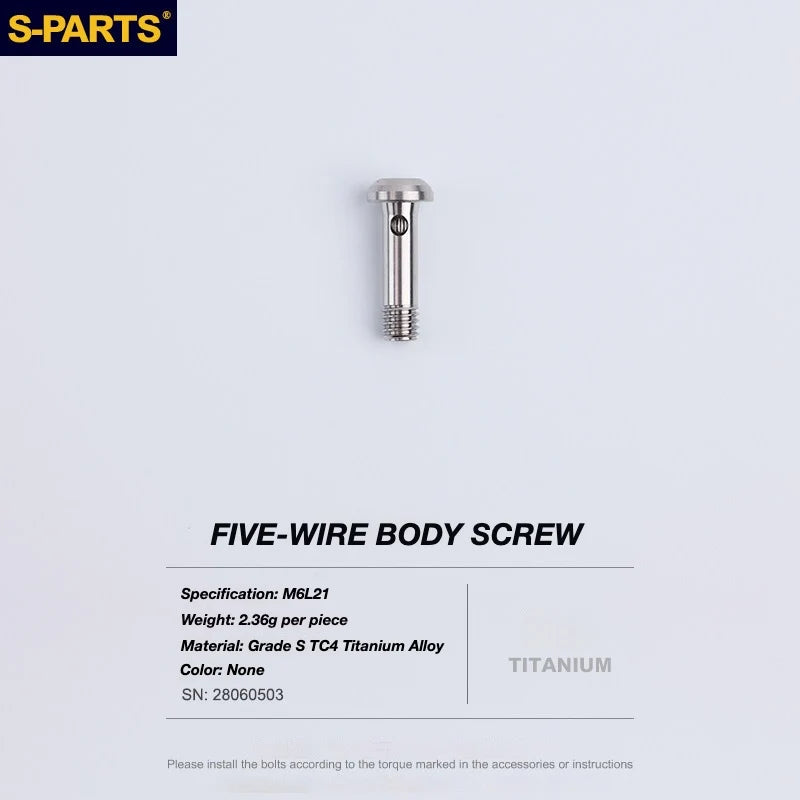 S-PARTS TRP DHR EVO Titanium Disc Brake Bolt Kit Caliper Bridge Bolt – 1pcs
