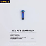 S-PARTS TRP DHR EVO Titanium Disc Brake Bolt Kit Caliper Bridge Bolt – 1pcs Blue
