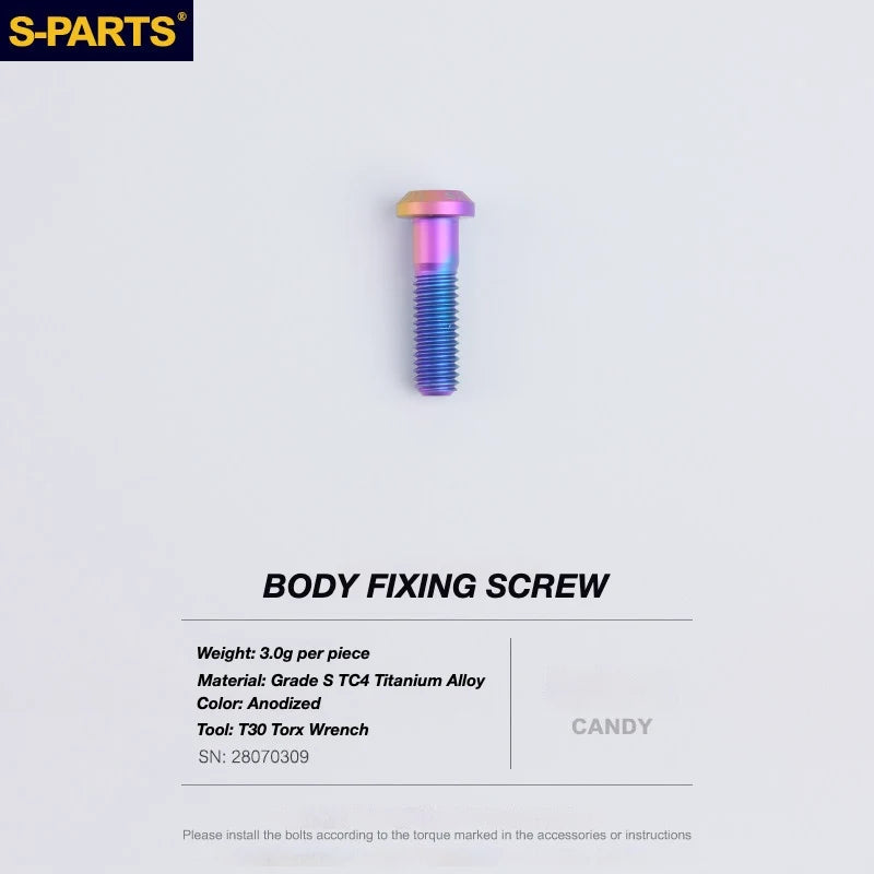 S-PARTS TRP DHR EVO Titanium Disc Brake Bolt Kit Caliper Body Bolt – 1pcs Candy