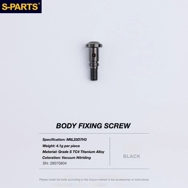 S-PARTS TRP DHR EVO Titanium Disc Brake Bolt Kit Stepped Caliper Body Bolt – 1pcs Black