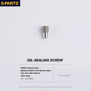S-PARTS TRP DHR EVO Titanium Disc Brake Bolt Kit Oil Port Plug Bolt – 1pcs