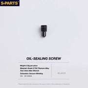 S-PARTS TRP DHR EVO Titanium Disc Brake Bolt Kit Oil Port Plug Bolt – 1pcs Black