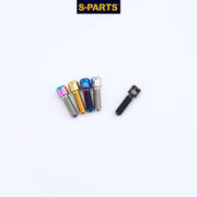 S-PartS Small Column Head Series M4 L06-50mm Handlebar Holder Fixed Brake Stroke Adjustment Titanium Screws