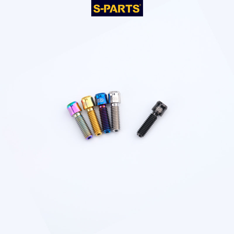 S-PartS Small Column Head Series M4 L06-50mm Handlebar Holder Fixed Brake Stroke Adjustment Titanium Screws