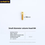 S-PartS Small Column Head Series M4 L06-50mm Handlebar Holder Fixed Brake Stroke Adjustment Titanium Screws
