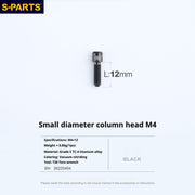 S-PartS Small Column Head Series M4 L06-50mm Handlebar Holder Fixed Brake Stroke Adjustment Titanium Screws